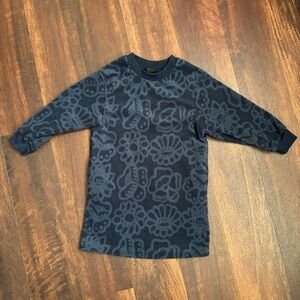 Marimekko x Uniqlo toddler fleece Dress with pockets size 3-4 guc